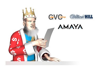 The King is reporting from his studio office.  Todays topic Amaya.  William Hill and GVC with offers on the table